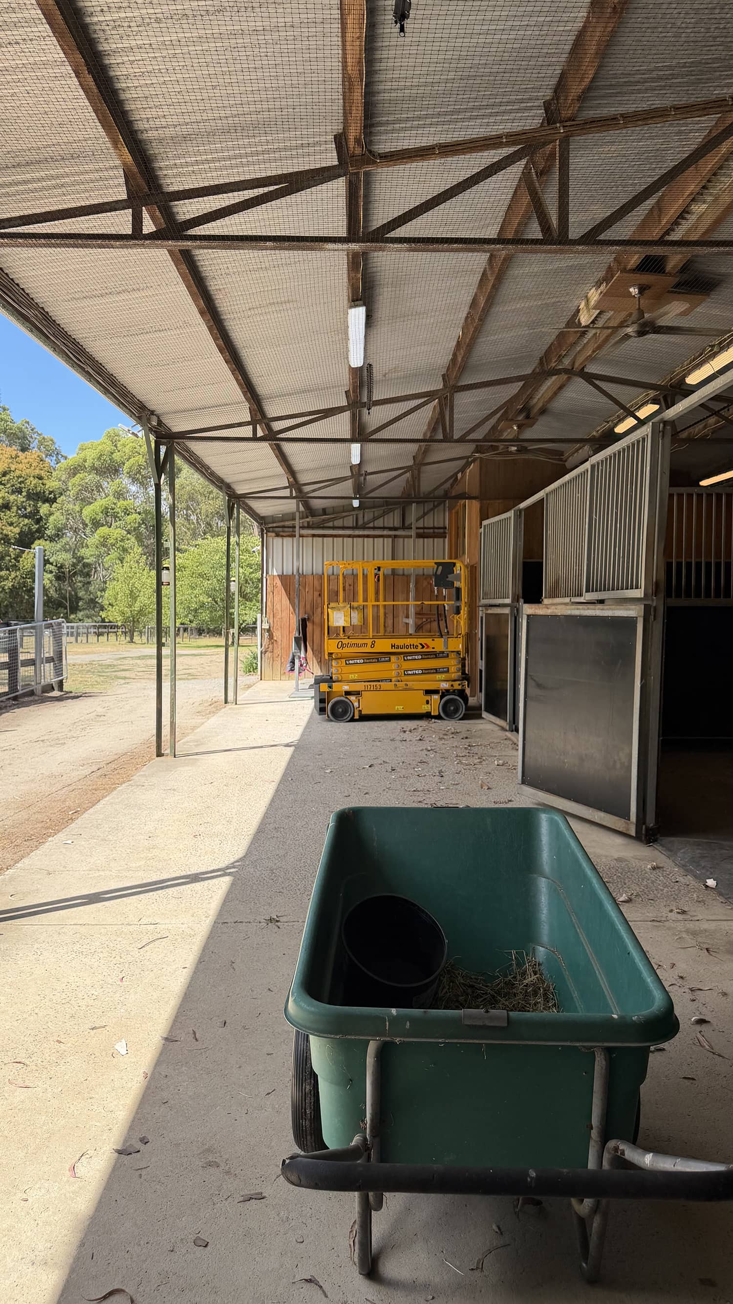 bird netting installed in horse stable melbourne