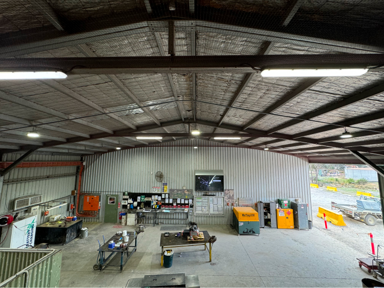 Industrial Bird Netting in a Melbourne warehouse